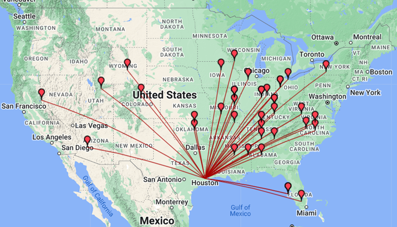 POTA 1 QSO Map